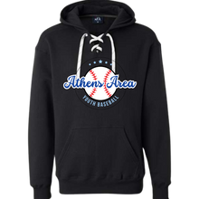 Load image into Gallery viewer, Athens Area Youth Baseball Adult Hoodie w/ Ties