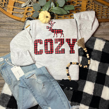 Load image into Gallery viewer, Buffalo Plaid Cozy Crewneck Sweatshirt