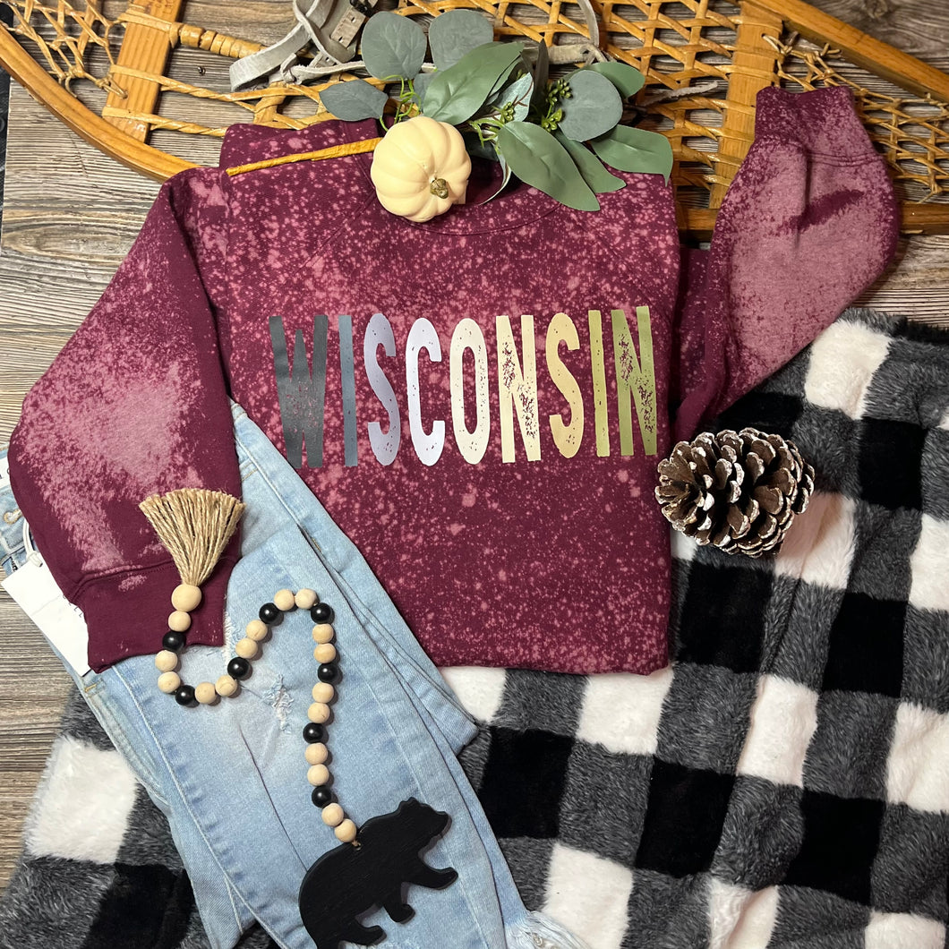 Neutral Wisconsin Crewneck Sweatshirt