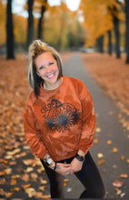Load image into Gallery viewer, Pumpkin and Sunflowers Bleached Shirt