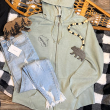 Load image into Gallery viewer, Midwest Wisconsin Zip-Up Hoodie