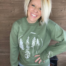 Load image into Gallery viewer, Wisconsin Trees Crewneck Sweatshirt