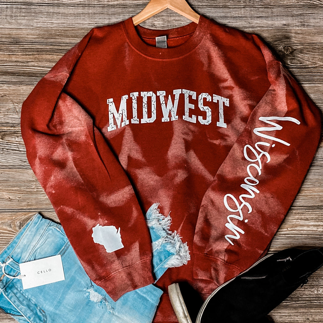 Midwest Wisconsin Distressed Sweatshirt