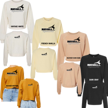 Load image into Gallery viewer, Women&#39;s Crop Raglan Fleece Crewneck Sweatshirt
