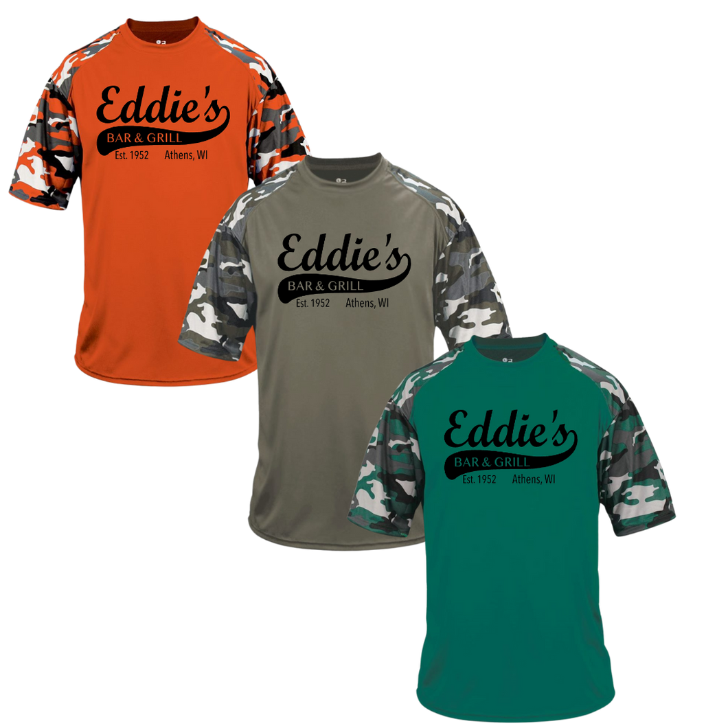 Eddie's Bar & Grill Camo Sport Adult T-Shirt