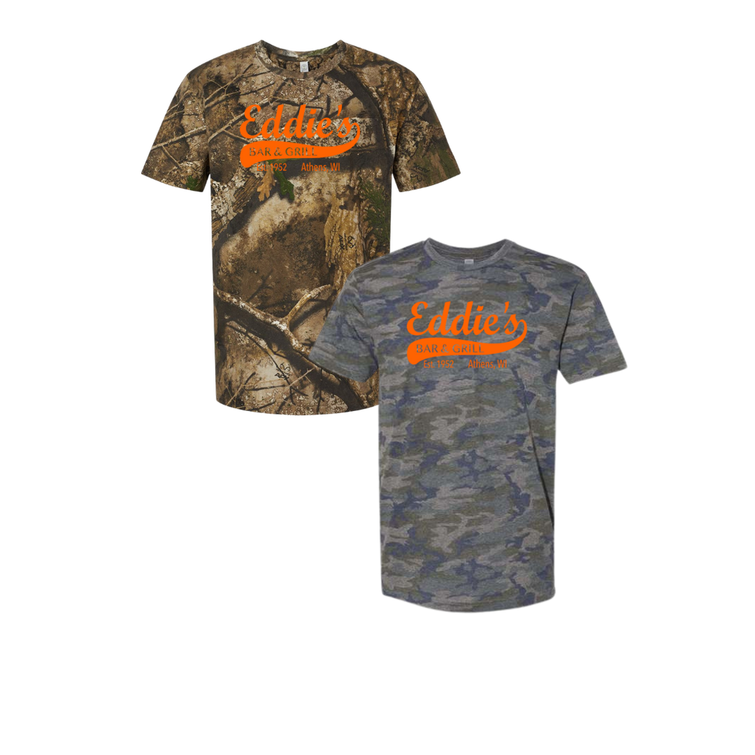 Eddie's Bar & Grill Adult Camo T-shirt