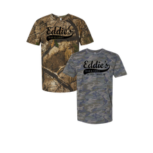 Load image into Gallery viewer, Eddie&#39;s Bar &amp; Grill Adult Camo T-shirt
