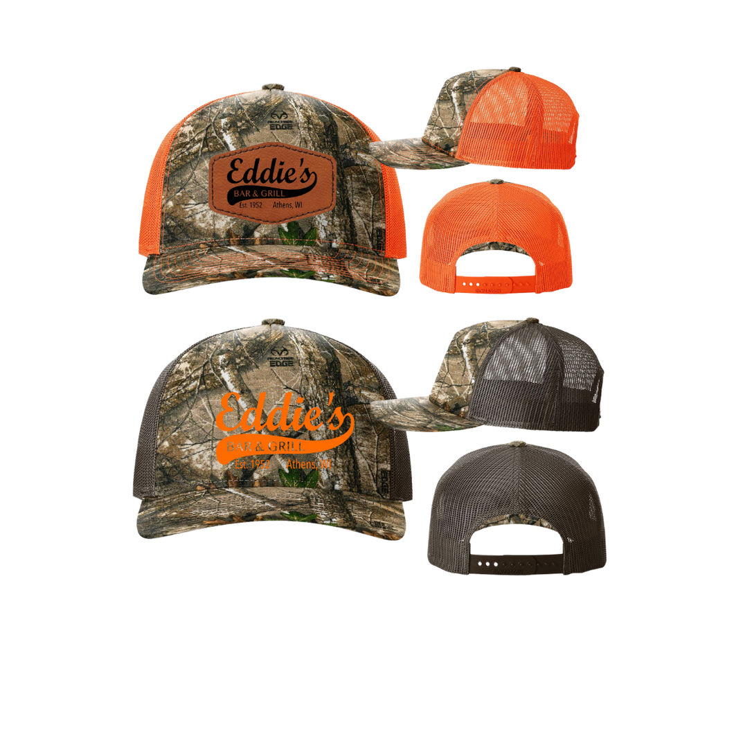 Eddie's Bar & Grill Snapback Trucker Camo Hat