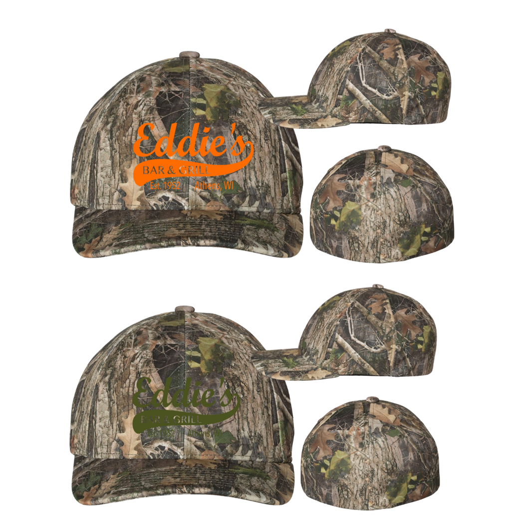 Eddie's Bar & Grill Fitted Camo Hat