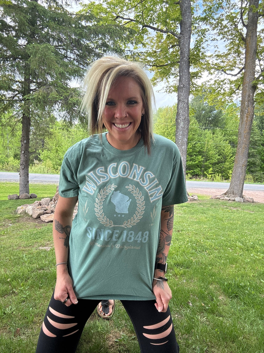 Vintage Wisconsin Since 1848 Graphic Tee