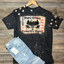 Load image into Gallery viewer, Stars, Stripes &amp; Campfire Nights shirt
