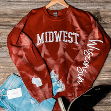 Load image into Gallery viewer, Midwest Wisconsin Distressed Sweatshirt
