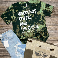 Load image into Gallery viewer, WEEKENDS. COFFEE. AND THE CABIN.Graphic Shirt
