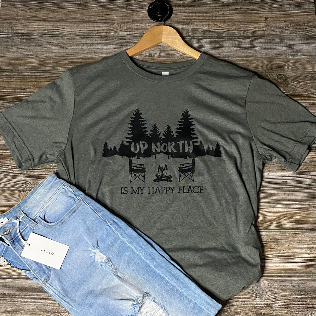 Up North is My Happy Place Tee