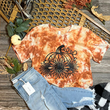 Load image into Gallery viewer, Pumpkin and Sunflowers Bleached Shirt
